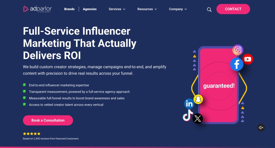 AdParlor Best Performance Marketing Agency Influencer Agencies Services