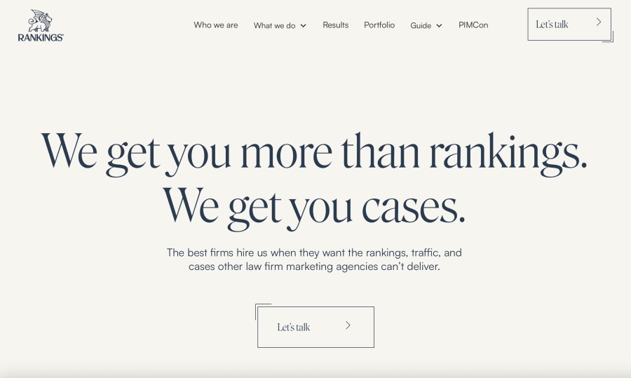 Rankings.io Top Law Firm Marketing Company